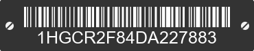 2013 HONDA Accord 1HGCR2F84DA227883 VIN decoded