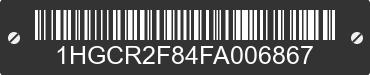 2015 HONDA Accord 1HGCR2F84FA006867 VIN decoded
