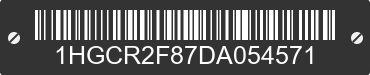2013 HONDA Accord 1HGCR2F87DA054571 VIN decoded