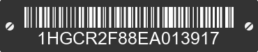 2014 HONDA Accord 1HGCR2F88EA013917 VIN decoded
