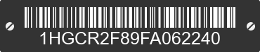 2015 HONDA Accord 1HGCR2F89FA062240 VIN decoded