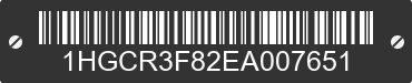 2014 HONDA Accord 1HGCR3F82EA007651 VIN decoded