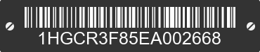 2014 HONDA Accord 1HGCR3F85EA002668 VIN decoded