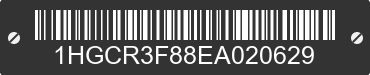 2014 HONDA Accord 1HGCR3F88EA020629 VIN decoded