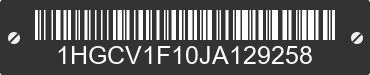 2018 HONDA Accord 1HGCV1F10JA129258 VIN decoded