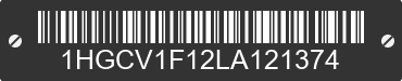 2020 HONDA Accord 1HGCV1F12LA121374 VIN decoded