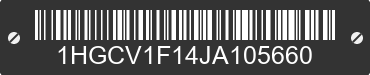2018 HONDA Accord 1HGCV1F14JA105660 VIN decoded