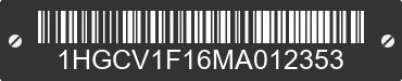 2021 HONDA Accord 1HGCV1F16MA012353 VIN decoded