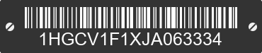2018 HONDA Accord 1HGCV1F1XJA063334 VIN decoded
