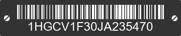 2018 HONDA Accord 1HGCV1F30JA235470 VIN decoded