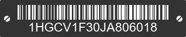 2018 HONDA Accord 1HGCV1F30JA806018 VIN decoded