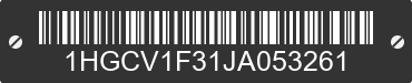 2018 HONDA Accord 1HGCV1F31JA053261 VIN decoded