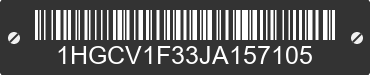 2018 HONDA Accord 1HGCV1F33JA157105 VIN decoded