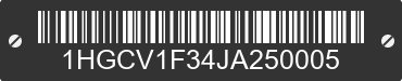 2018 HONDA Accord 1HGCV1F34JA250005 VIN decoded