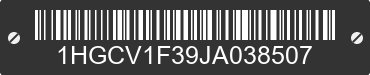 2018 HONDA Accord 1HGCV1F39JA038507 VIN decoded
