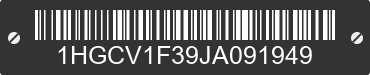 2018 HONDA Accord 1HGCV1F39JA091949 VIN decoded