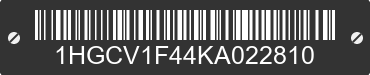 2019 HONDA Accord 1HGCV1F44KA022810 VIN decoded