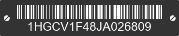2018 HONDA Accord 1HGCV1F48JA026809 VIN decoded