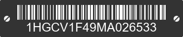 2021 HONDA Accord 1HGCV1F49MA026533 VIN decoded
