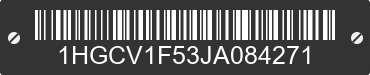 2018 HONDA Accord 1HGCV1F53JA084271 VIN decoded