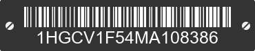2021 HONDA Accord 1HGCV1F54MA108386 VIN decoded