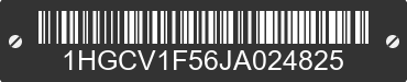 2018 HONDA Accord 1HGCV1F56JA024825 VIN decoded
