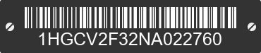 2022 HONDA Accord 1HGCV2F32NA022760 VIN decoded