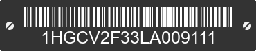 2020 HONDA Accord 1HGCV2F33LA009111 VIN decoded