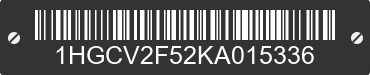 2019 HONDA Accord 1HGCV2F52KA015336 VIN decoded