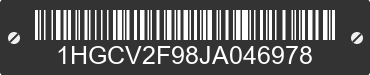 2018 HONDA Accord 1HGCV2F98JA046978 VIN decoded