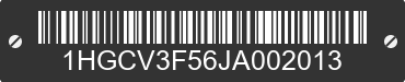 2018 HONDA Accord 1HGCV3F56JA002013 VIN decoded