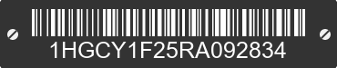 2024 HONDA Accord 1HGCY1F25RA092834 VIN decoded
