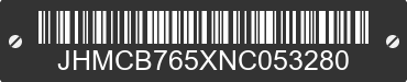 1992 HONDA Accord JHMCB765XNC053280 VIN decoded
