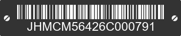 2006 HONDA Accord JHMCM56426C000791 VIN decoded