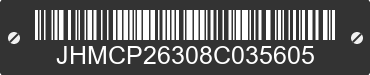 2008 HONDA Accord JHMCP26308C035605 VIN decoded