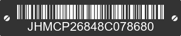 2008 HONDA Accord JHMCP26848C078680 VIN decoded