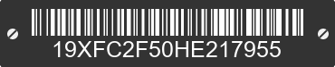 2017 HONDA Civic 19XFC2F50HE217955 VIN decoded