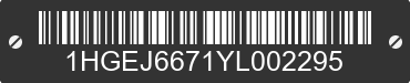 2000 HONDA Civic 1HGEJ6671YL002295 VIN decoded