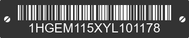 2000 HONDA Civic 1HGEM115XYL101178 VIN decoded