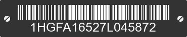 2007 HONDA Civic 1HGFA16527L045872 VIN decoded