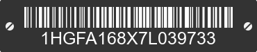 2007 HONDA Civic 1HGFA168X7L039733 VIN decoded