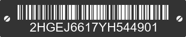 2000 HONDA Civic 2HGEJ6617YH544901 VIN decoded