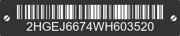 1998 HONDA Civic 2HGEJ6674WH603520 VIN decoded