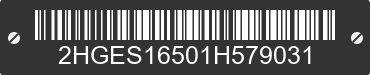 2001 HONDA Civic 2HGES16501H579031 VIN decoded