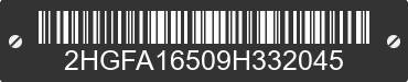 2009 HONDA Civic 2HGFA16509H332045 VIN decoded