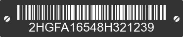 2008 HONDA Civic 2HGFA16548H321239 VIN decoded