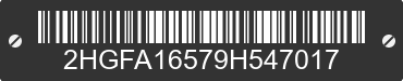 2009 HONDA Civic 2HGFA16579H547017 VIN decoded