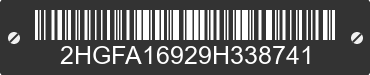 2009 HONDA Civic 2HGFA16929H338741 VIN decoded