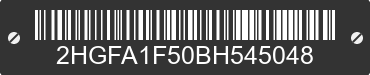 2011 HONDA Civic 2HGFA1F50BH545048 VIN decoded