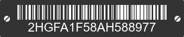 2010 HONDA Civic 2HGFA1F58AH588977 VIN decoded